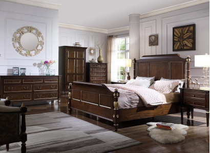 Bett 2x Nachttisch Kommode Komplett Schlafzimmer Möbel Set  4tlg Neu